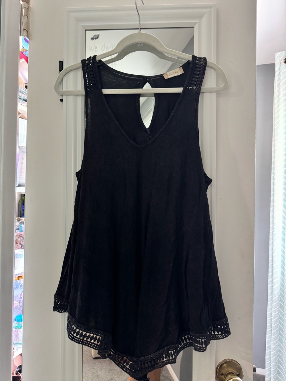 Altar’d state Tank Top with Crochet Trim